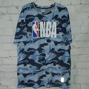 NBA Blue Camo T-shirt Mens Size XL